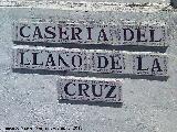 Casera del Llano de la Cruz. Nombre en azulejos