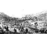 Málaga. Dibujo de F. J. Parcerisa 1850