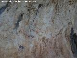 Pinturas rupestres de las Cuevas del Curro Abrigo I. Zona donde se encuentra el grupo II