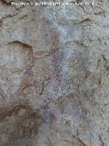 Pinturas rupestres de las Cuevas del Curro Abrigo I. Antropomorfo del grupo II