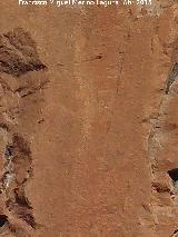 Pinturas rupestres del Abrigo de la Cueva del Santo Grupo II. Cruciforme blanco