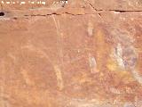 Pinturas rupestres del Abrigo de la Cueva del Santo Grupo V. Pinturas en blanco