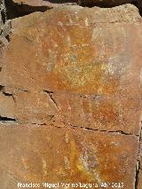 Pinturas rupestres del Abrigo de la Cueva del Santo Grupo V. 