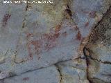 Pinturas rupestres de las Vacas del Retamoso II Grupo II. Cabra levantina izquierda