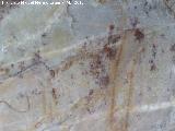 Pinturas rupestres de las Vacas del Retamoso II Grupo III. Manchas superiores