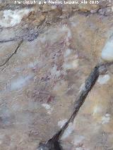 Pinturas rupestres de las Vacas del Retamoso II Grupo VII. Antropomorfo muy desvaido