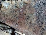 Pinturas rupestres de las Vacas del Retamoso III Grupo III. Restos de pinturas