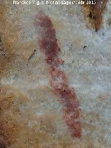 Pinturas rupestres de las Vacas del Retamoso XI Grupo II. Barra superior