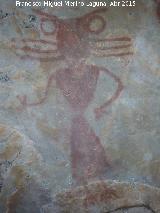 Pinturas rupestres del Abrigo de los Órganos I. Chamán izquierdo