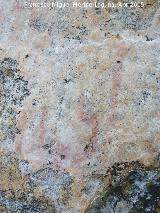 Pinturas rupestres de las Vacas del Retamoso XI Grupo I. Zigzag enmarcado