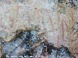 Pinturas rupestres de las Vacas del Retamoso XI Grupo I. Zigzag enmarcado y ancoriformes