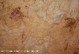Pinturas rupestres del Abrigo de la Caada de la Cruz. Arquero principal esperando con su arco al primer ciervo