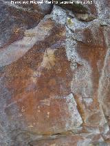 Pinturas rupestres del Barranco de la Cueva Grupo V. Restos de pinturas rupestres