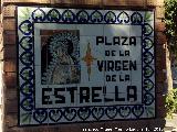 Plaza Virgen de la Estrella. Placa