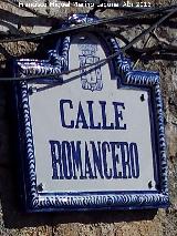 Calle Romancero. Placa