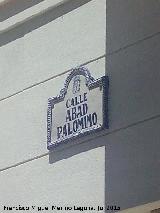 Calle Abad Palomino. Placa