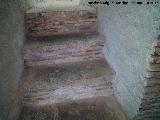 Baslica de San Ildefonso. Catacumbas. Escaleras de lpidas reutilizadas