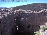 Castillo de Arenas. Recinto Inferior. Parapetos de tapial de la azotea del torren de tapial sur