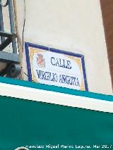 Calle Virgilio Anguita. Placa