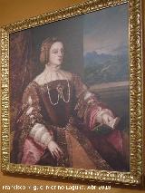 Carlos I de Espaa y V de Alemania. Isabel de Portugal. Copia del cuadro de Tiziano. Exposicin Palacio Episcopal Salamanca