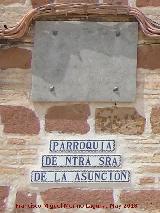 Iglesia de la Asuncin. Placa y azulejos