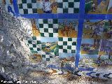 Paseo de los Adoquines. Azulejos del Quijote