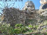 Castillo de El Rosel. Muralla y pequeo bastin circular