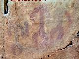 Pinturas rupestres de la Cueva de los Mosquitos. Antropomorfos superiores