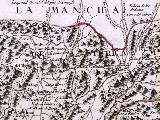 Cascada de la Cimbarra. Mapa 1787
