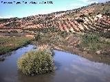 Pantano de Giribaile. Colas del pantano por el Puente Ariza en 2001