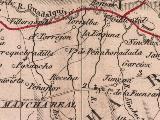Cortijo de Recena. Mapa 1847
