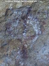 Pinturas rupestres de la Cueva de la Graja-Grupo XII. Antropomorfo suerior derecha