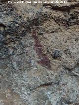Pinturas rupestres de la Cueva de la Graja-Grupo XIV. Barra vertical superior
