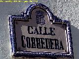 Calle Corredera. Placa