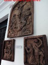 Catedral de Baeza. Museo. Tres de las 7 tablas de la Ermita del Espíritu Santo