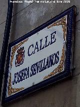 Calle Josefa Sevillanos. Placa