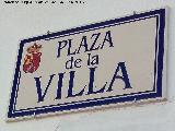 Plaza de la Villa. Placa