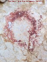 Pinturas rupestres del Abrigo Bermejo. Figura circular