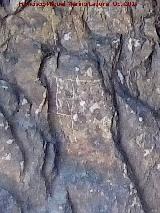 Pinturas rupestres del Castillarejo. Grabado en el bside derecho