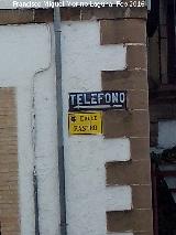 Calle Rastro. Placa antigua de Telfono