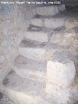 Castillo de Otiar. Torre del Homenaje. Escalera de acceso a la segunda planta