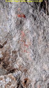 Pinturas rupestres de la Pea III. Restos