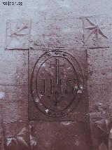 Ermita de San Blas. Sello de la campana de San Blas 1627. Posible anagrama del Cristo de la Salud