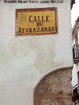 Calle Atarazanas. Placa