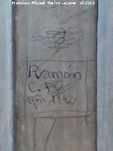 Catedral de Jaén. Órgano Realejo. Graffiti de 1942