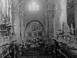Catedral de Jaén. Órgano Realejo. Foto antigua donde se aprecia su desaparecida trompetería horizontal