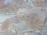 Pinturas rupestres de la Cueva de los Arcos I. Restos de pinturas
