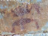 Pinturas rupestres de la Cueva de los Arcos I. Antropomorfo