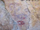 Pinturas rupestres de la Cueva de la Higuera. Antropomorfos inferiores de la derecha