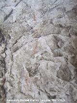 Pinturas rupestres de la Mella I. Barra central y zooformo